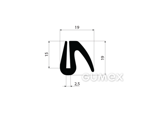 GUMOVÉ PROFILY TVARU "U" - EPDM